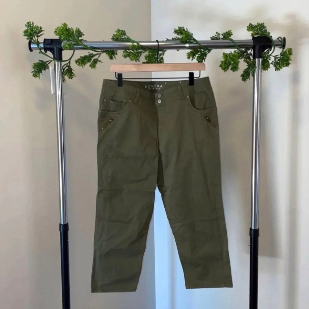 Womens Sonoma Olive Green Capris